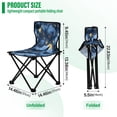thumbnail image 3 of 600D Oxford Camping Chair Portable Foldable Chair Supports 220 lbs for Picnic, Fishing, Backpacking Stars and Bats, 3 of 8