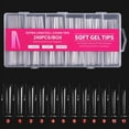 thumbnail image 2 of 240Pcs Clear Long Fake Nail for Women Girls,12 Sizes Thicken Soft Long Stiletto/Oval/Square Gel Nail,Acrylic Glue On Nails,Pre-Shape Press On Nails for Extensions DIY Salon Holiday Daily Work, 2 of 3