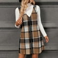 thumbnail image 4 of Fewfanhot Maxi Dresses for Women Fall Plaid Shacket Long Sleeve Button Down Dresses Winter Coats Fashion Clothing, 4 of 9
