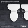 thumbnail image 3 of Asiento de inodoro Kohler Cachet Alargado Cierre Silencioso Biscuit K-4636-96, 3 of 11
