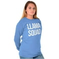 thumbnail image 3 of Llama Squad Save The Drama Alpaca BFF Women's Long Sleeve T Shirt Brisco Brands M, 3 of 6