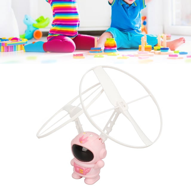 Juguete de Astronauta Volador, Juguetes Voladores para Niños, Juguete Volador de Induco Al Aire Libre Recargable de Doble Hoja Con Luces para NaviDad