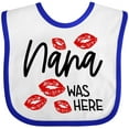 thumbnail image 3 of Inktastic Nana Was Here Red Kisses Boys or Girls Baby Bib, 3 of 4