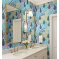 thumbnail image 3 of S4sassy Self Adhesive Wallpaper, Floral Pattern Wallpaper, Multi Removable DIY Vinyl Tile Pattern Wall Covering, Textured Peel and Stick Contact Paper for Entryway Walls, Kitchen Backsplash (25"x60"), 3 of 8