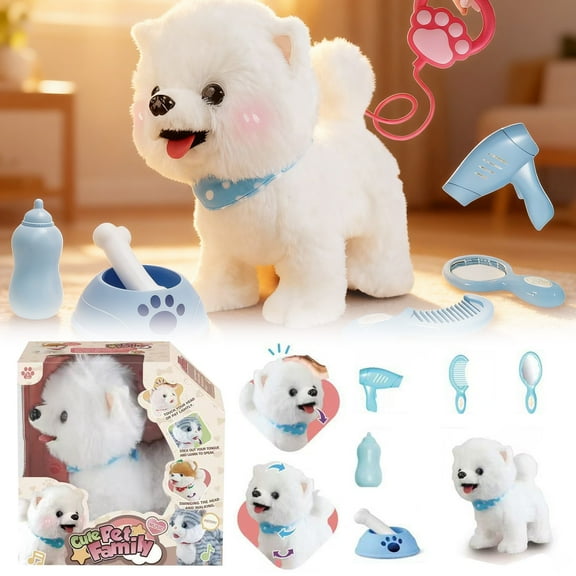 Interactive Talking Singing Puppy with Tail Wagging and Licking Tongue Feature for Kids - Toys