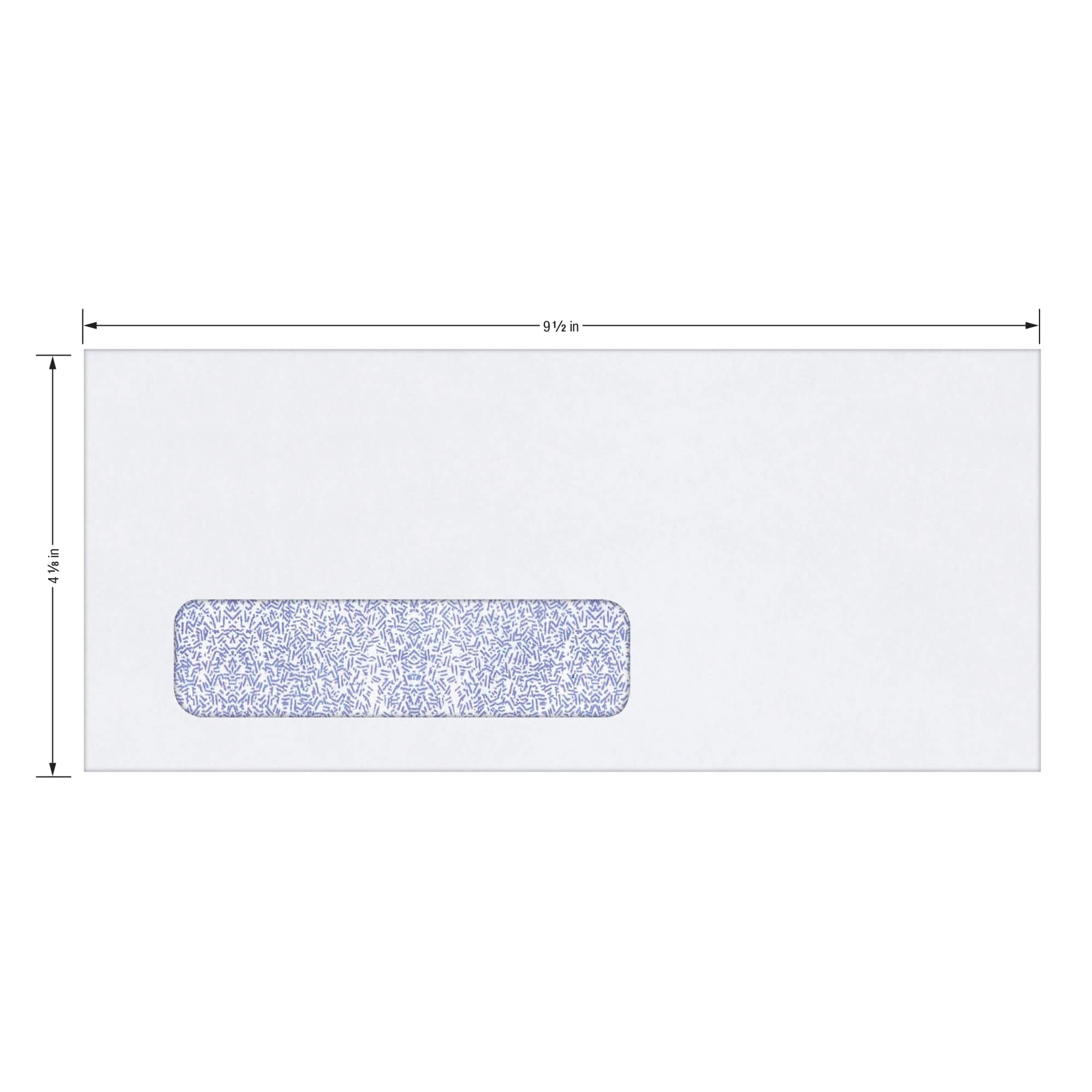 Office Depot Security Window Envelopes, #10 (4 1/8in. x 9 1/2in.), White, Box Of 500, 12017