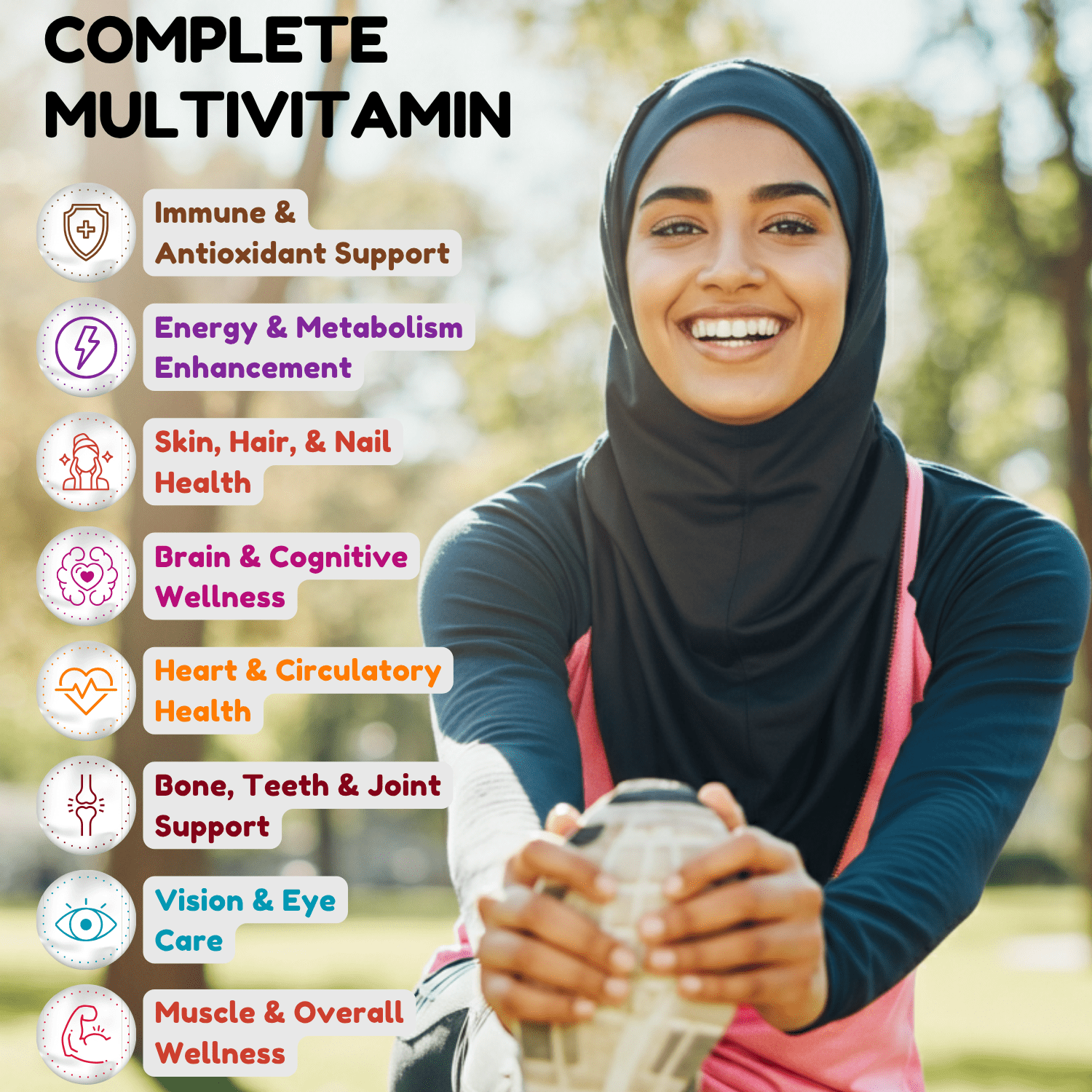 Shifaa Nutrition Halal Ultimate Multivitamin for Adults with 70+ Nutrients, 42 Fruits & Veggies – Non-GMO Daily Supplement | 90 Counts
