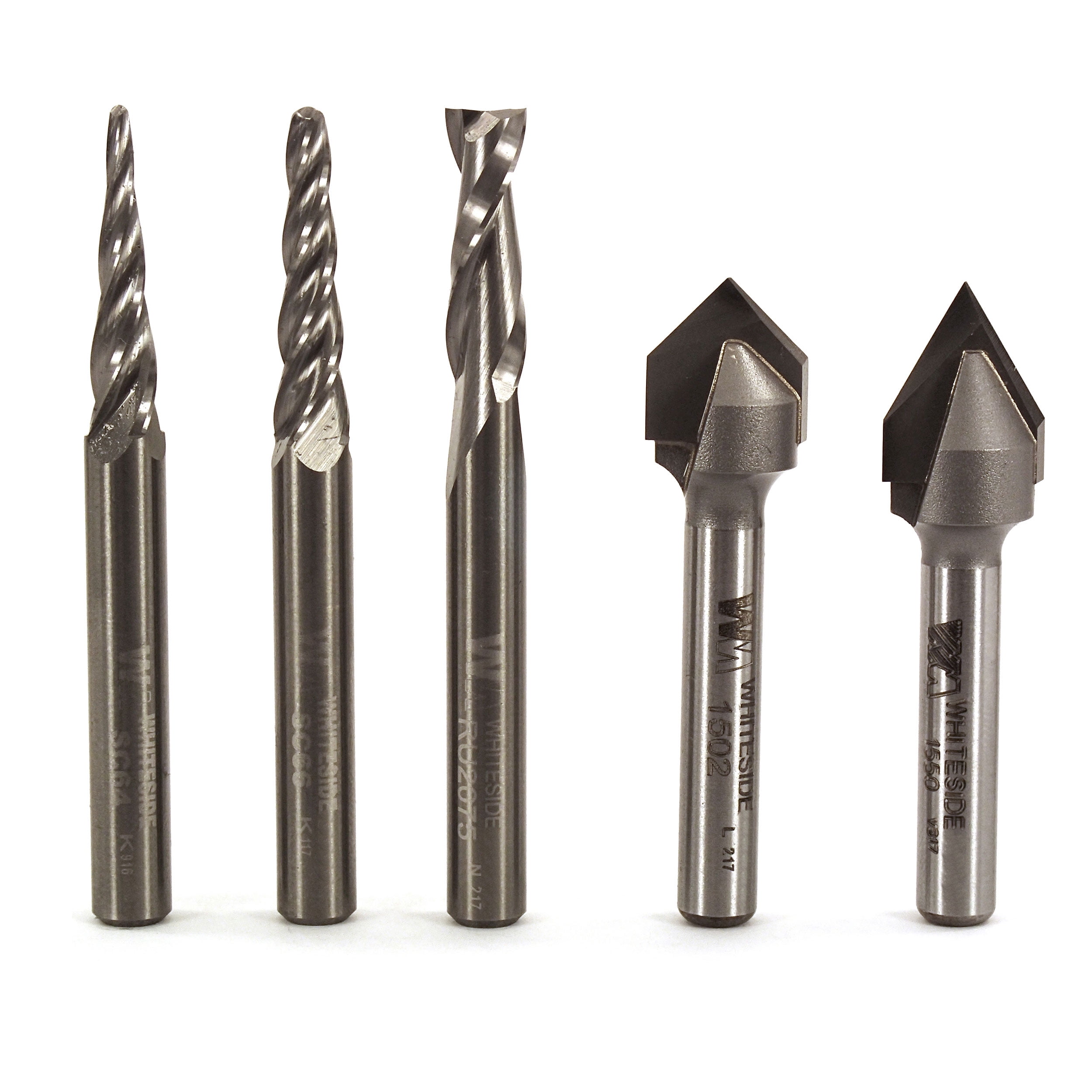 Whiteside CNC Router Bit Starter Set, 5Piece