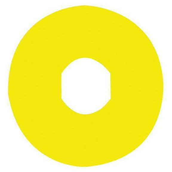 Schneider Electric LegendPlate,Round,Plastic,Yellow,22mm ZBY9101