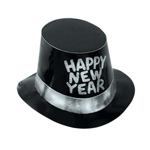 Beistle Club Pack of 25 Black with Glitter "Happy New Years" Legacy Party Favor Hats