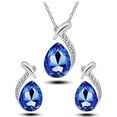 thumbnail image 1 of Conjunto de collar y pendientes con colgante de gota de agua para mujer. Incluye pendientes, collares y colgantes., 1 of 5