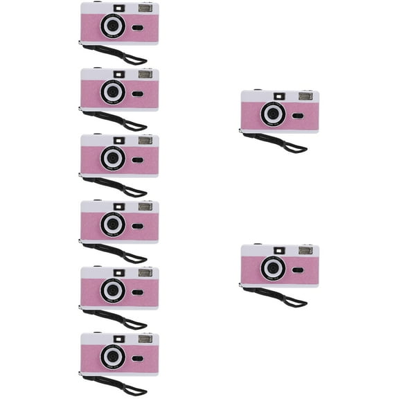 8 PCS Camcorder Retro Film Camera Gift Film Camera Travel 12X7X4CM White