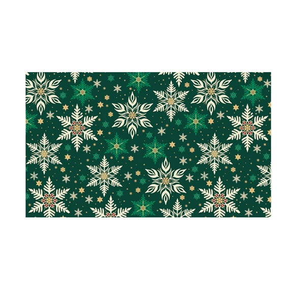 Christmas Wrapping Paper Roll, Double-sided/Single-sided Print Gift Wrap for Holiday Presents with Santa Snowflake Patterns(Green-A)