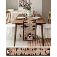 thumbnail image 6 of Hokiten Table Runners 36 Inches Long Dress Scarves, Christmas Snowman Farmhouse Kitchen/Dining Table Runner, Short Coffee Tablerunners, Xmas Trees Brown Wood Red Black Plaid 13x36 Inch, 6 of 7