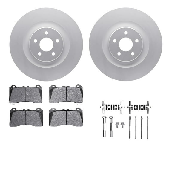 Dynamic Friction Company Front Geospec Brake Rotors with 5000 Advanced Brake Pads includes Hardware 4512-99236