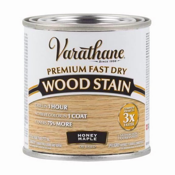 1 Pc, Varathane Semi-Transparent Gloss Honey Maple Oil-Based Urethane Modified Alkyd Fast Dry Wood Stain 0