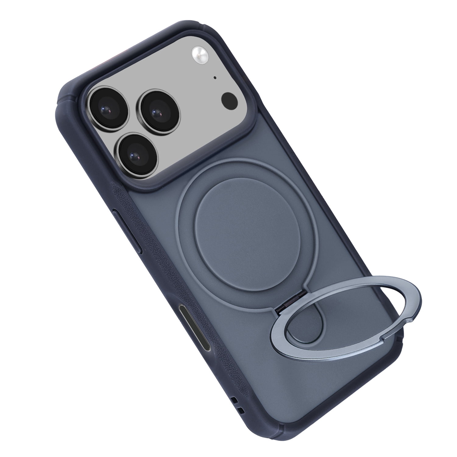 360° Magnetic Kickstand Case for iPhone 17 Pro Max - Navy Blue
