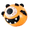 Orange, variant on Dog Face Halloween Squishy, Devil-Themed Dog Face Swap Squishy, Soft Moldable Sensory Balls for Stress Relief, Surprise Halloween Gifts