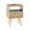 Natural, variant on Hassch Rattan Nightstand with Power Outlet & USB Ports, Modern Side Table with Rattan Drawer and Storage, Natural Bedside End Table with Solid Wood Legs for Living Room, Bedroom Dorm and Small Spaces