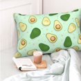thumbnail image 4 of Bingfone Avocado for Double-Sided Plush Throw Pillow Cover, Pillow Protector with Hidden Zipper, Cushion Protector Home Decoration (Without Pillow Core)-20"x30", 4 of 6