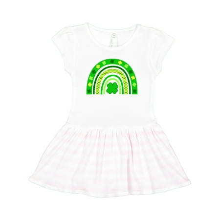 

Inktastic St. Patrick s Day Four Leaf Clover Rainbow Gift Toddler Girl Dress