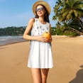 thumbnail image 3 of Fotbe Dandelion Blowing In The Wind Vestido de Verano sin Mangas para Mujer – Vestido Midi Línea A, Estilo Camiseta Floral, Vestido Playero Casual y Fluido, 3 of 7