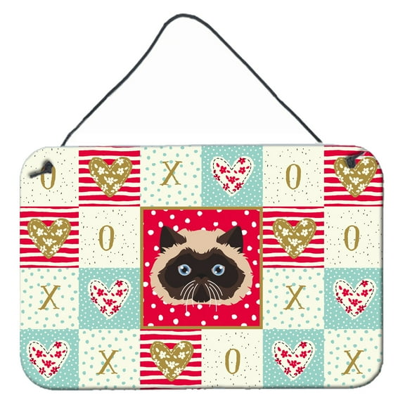 Carolines Treasures CK5105DS812 Colorpoint Persian Hymalayan Cat Love Wall or Door Hanging Prints 8x12 multicolor