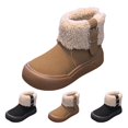 thumbnail image 5 of Mepaouo Children Ankle Snow Boots Fleece Lined Anti Slip Winter Walking Outdoor Shoes(Black,30), 5 of 9