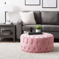thumbnail image 4 of CorLiving Lynwood Velvet Large Round Tufted Ottoman, 4 of 6
