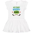 thumbnail image 3 of Inktastic My First Hockey Season Girls Baby Dress, 3 of 5