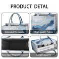 thumbnail image 4 of Large Capacity Tote Bag,Blue Marble Gold Wave Pattern Handbag Fashion Luxury Tote Bag,15.7"x13"x 5.1" Inches,Laptop Compatible, 4 of 6