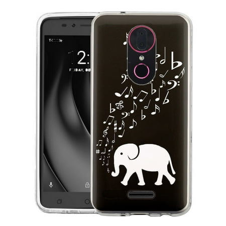 Slim-Fit Case for T-Mobile Revvl PLUS, OneToughShield ® Scratch-Resistant TPU Protective Phone Case - Elephant
