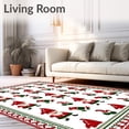 thumbnail image 2 of ODIKA 2'x3' Machine Washable Non-Slip Area Rug, Folklore Hearth Decoration Whimsical Gnome Family Gathering High Traffic Rug with Pad, Red, 731572, 2 of 8