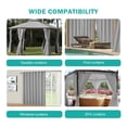 thumbnail image 7 of Patio Curtain Panel - 50x120in Outdoor Privacy Curtains - Greyish White Grommet Top - Waterproof Gazebo Drapes for Porch, Cabana, Lanai, 7 of 7