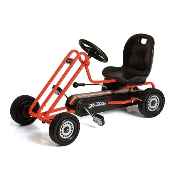 hauck Ergonomic Pedal Ride On Go Kart Toys for Boys and Girls Ages 4 to 8, Orange