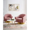 thumbnail image 2 of Accent Chair, Set of 2, Velvet, Metal Steel, Pink, Modern Contemporary Urban Design, Living Lounge Room Hotel Lobby Hospitality, 2 of 6