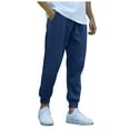 thumbnail image 1 of Ediodpoh Men's Sports Training Jogging Pants with Pockets and Drawstring Leggings Mens Pants Blue L, 1 of 9