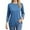 Blue, variant on Lixiuxyad Casual T Shirts 3/4 Length Sleeve Womens Tops Crewneck Lace Tunic Business Casual Dressy Blouses Spring Trendy Clothes,Black L