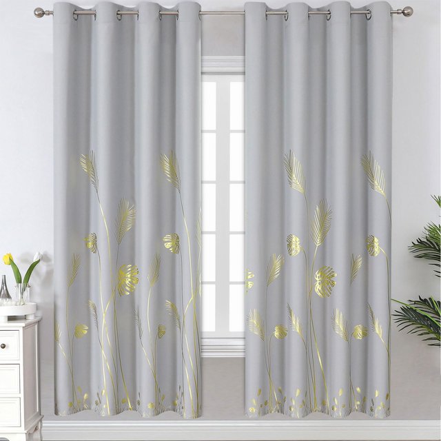 Cortinas Estelar Textiler 132x183 cm Gris Claro Opacas 2 piezas