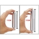 thumbnail image 3 of Paquete de 3 rollos de soporte de papel higiénico de plástico con resorte (plateado), 3 of 5