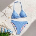 thumbnail image 2 of lnmuld Girls 2 Piece Sleeveless Rash Guard Swimsuit Set UPF 50+ Color:Blue,Size:11-12 Years, 2 of 5