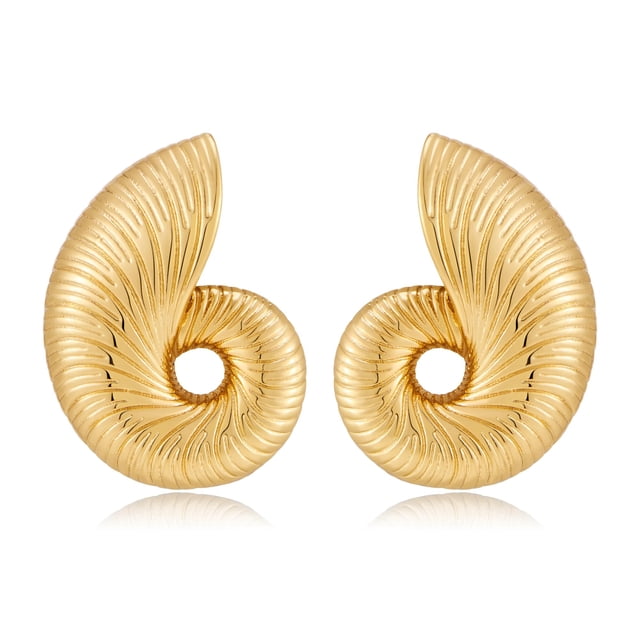 Arete NEPULOY Boho Espiral Caracola 2.5x1.7 cm