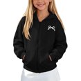 thumbnail image 6 of NAISIBABY Girls Hooded Sweatshirt – Fleece-Lined Long Sleeve Casual Zip-Up Jacket Black Size 9, 6 of 8