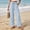 01-Blue, variant on Womens Summer Wide Leg Striped Pants Casual Loose Split Hem Drawstring Pant with Pocket Trouser Brown XXL Fashion