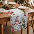 thumbnail image 5 of Grey Gnomes Christmas Cotton Linen Table Runner for Dining Kitchen, Red Xmas Balls Snowflake Tree Wedding Outdoor Party Tablerunners Decoration, Dresser Scarf Coffee Tablecloth Runners 13x70 Inches, 5 of 9