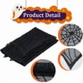 thumbnail image 6 of 103x18 Inch Fireplace Scarf Decoration Black Polyester Lace Spider Web Large Mantel Cover Garland Cobweb Table Cloth Placemats for Home Party Thanksgiving Festive Indoor Supplies, 6 of 6