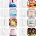 thumbnail image 3 of Juego de 8 Uds de raspador de torta de acrílico transparente, raspador de torta de borde de rayas de pastel para herramienta de decoración de pasteles Sunnimix raspador de torta, 3 of 8