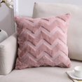 thumbnail image 2 of Throw Pillow with Insert, Double-Sided PV Velvet Soft Decorative Pillow for Sofa Couch Living Room Bedroom and Headboard Support, Pink, 2 of 4