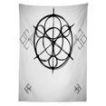 thumbnail image 3 of Ambesonne Grey Tablecloth Rectangular Table Cover, Swirled Spirals, 52"x70", Black Grey White, 3 of 4