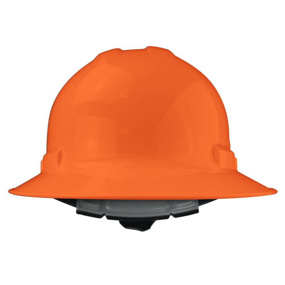 Radians Full Brim Hard Hat 6-Point Ratchet - Hi-Viz Orange